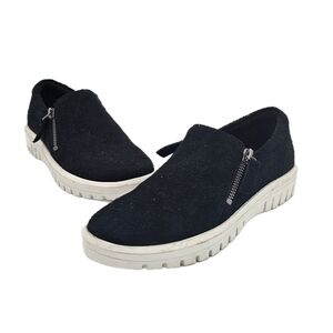 Blondo Waterproof Women's Black Leather Faith Slip-On Trainer Shoe Size 8.5